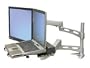 Lx Dual Desk Mount Arm, Silver
