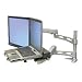 Lx Dual Desk Mount Arm, Silver