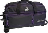 Buy BSI 3 Ball Roller Bowling Bag Black/purple