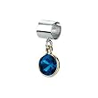 Kera Sterling Silver 14K Gold December Birthstone Bead
