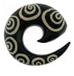 Tribal Circle Design Horn Claw Earring 00 gauge