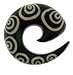 Tribal Circle Design Horn Claw Earring 00 gauge
