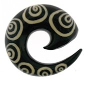 Childrens Toyshop  Jewelry : Tribal Circle Design Horn Claw Earring 0 gauge
