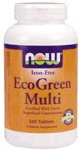 Eco-Green Multi Vitamins Iron Free 240 Tabs NOW Foods