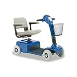 Rally 4-Wheel Scooter w/35AH Batteries & Charger + Flat Free Tires - Candy Apple Red - Gray Fabric Seat Coverings
