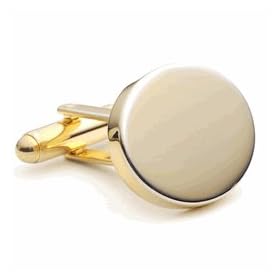 Gold Oval Engravable Cufflinks - Other Formal Wear - Cufflinks