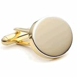 Gold Oval Engravable Cufflinks - Other Formal Wear - Cufflinks