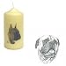 Bull Mastiff Pillar Candle, Porcelain by Rolalinde (6' x 2.5')