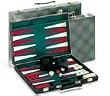 15" Green Suede Backgammon