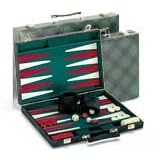 15 Green Suede Backgammon by Pachi Paradice