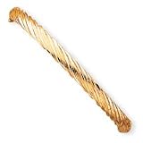 14k 5.5mm Fancy Swirl Hinged Bangle Bracelet