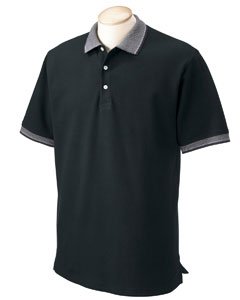 Devon & Jones Men's Short Sleeve Jacquard Birdseye Polo Shirt D300