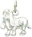 Sterling Silver Hound Dog Charm Pendant Animal Jewelry