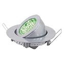3 x LED Einbaustrahler grün schwenkbar Bar Beleuchtung