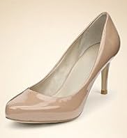 Autograph Leather Almond Toe Court Shoes