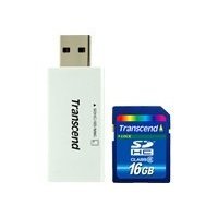 Transcend 16GB SDHC CARD (SD 2.0 SPD CLASS 6) with Compact Card Reader