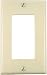 Leviton Decora - Wall plate - ivory - 1 port