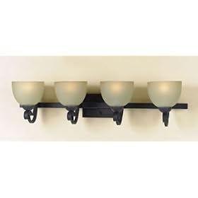 AF Lighting Jessica 4 Light Bathroom Wall and Vanity Fixture Oil Rubbed Bronze