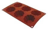 World Cuisine 6-Cup Silicone Brioche Sheet Mold / Red (19401)