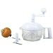 Deluxe Hand Operated Food Processor Stainless Steel Blades Clear Housing Gift Boxed 