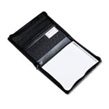 Regal Collection Zippered Pad Holder with Letter Size Pad, Black Leather SAM70730