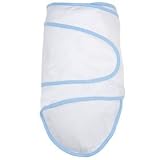 The Miracle Blanket Swaddler formerly known as the Amazing Miracle Blanket - White w/ Blue Trim