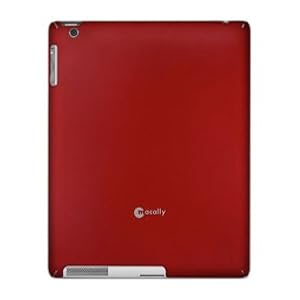 Macally SNAPMR Metallic Snap-On Case for iPad 2, Red