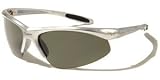 Jimarti Virage V8 Polarized Sunglasses for Golf, Fishing, Cycling & Party (Silver & Smoke)