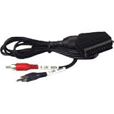 Scart Plug - 2 Phono Plugs (Blister Packed) (2 pack)