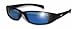 Global Vision New Attitude - Stylish Sunglasses - Blue Lenses, MATTE Black Frame