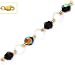 14k 6mm Round Crystal 7mm Round White Crystal Pearl Necklace - Choice 16-inch