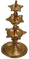 Metal Craft Unique Handmade Indian Artifacts Gifts and Collectibles 9.5 inches Dia 4 inches (lanp002)