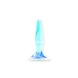 Iridescent Butt Plug 4 1/2 Inch Blue Small