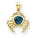 14k gold opal charm