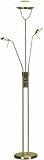 Costello Antique Brass Finish Halogen Torchiere/Reading Floor Lamp