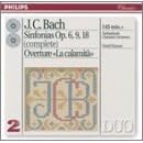 J.C. Bach: Sinfonias, Op. 6, 9, 18; Overture "La calamit�"