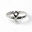 Sterling Silver Toe Ring - Cross - 10mm Band Width