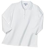 Port Authority - Maternity 3/4 Sleeve Split Placket Sport Shirt White/White-L