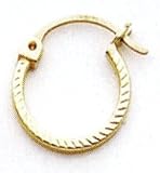 Diamond Cut Hoop Earrings - TE206