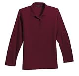 Port Authority - Ladies Silk Touch Long Sleeve Sport Shirt Burgundy-S