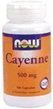 Cayenne ( 100 Caps 500 mg ) NOW Foods