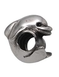 Genuine Zable (TM) Product. 925 Sterling Silver Dolphin Charm. 100% Satisfaction Guaranteed.