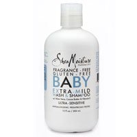 Shea Moisture Fragrance-Free,Gluten-Free,Baby Extra Mild Wash&Shampoo 13oz (Pack
