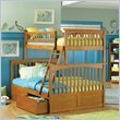 Atlantic Furniture Columbia Twin over Full Bunk Bed in Caramel Latte