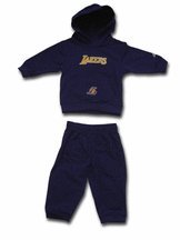 Adidas Los Angeles Lakers Preschool Purple On-Court Fleece Hoodie & Pants Set (4)
