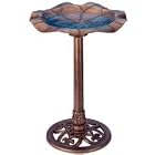 Gardman Wild Bird Lily Leaf Pedestal Bird Bath Antique 28 Inch - BA01282 by Gardman