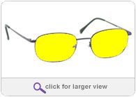 Metal Frame NIGHT DRIVING GLASSES WITH CANARY YELLOW POLYCARBONATE