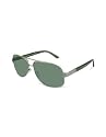 Prada Signature Metal Aviator Sunglasses silver/brown