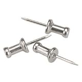 Advantus Aluminum Head Push Pins, Steel 0.5-Inch Point, Silver, 100
per Box (CPAL4)