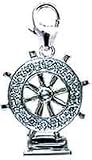 Ship'S Wheel, 14K Gold Diamond Charm